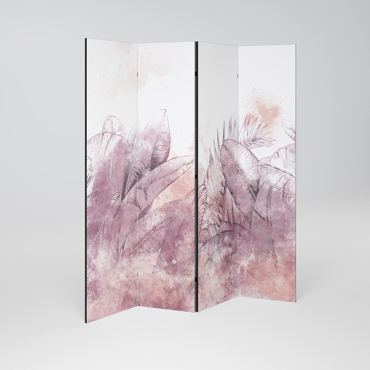 TROPICAL GLAM Paravento Decorativo a 4 Pannelli
