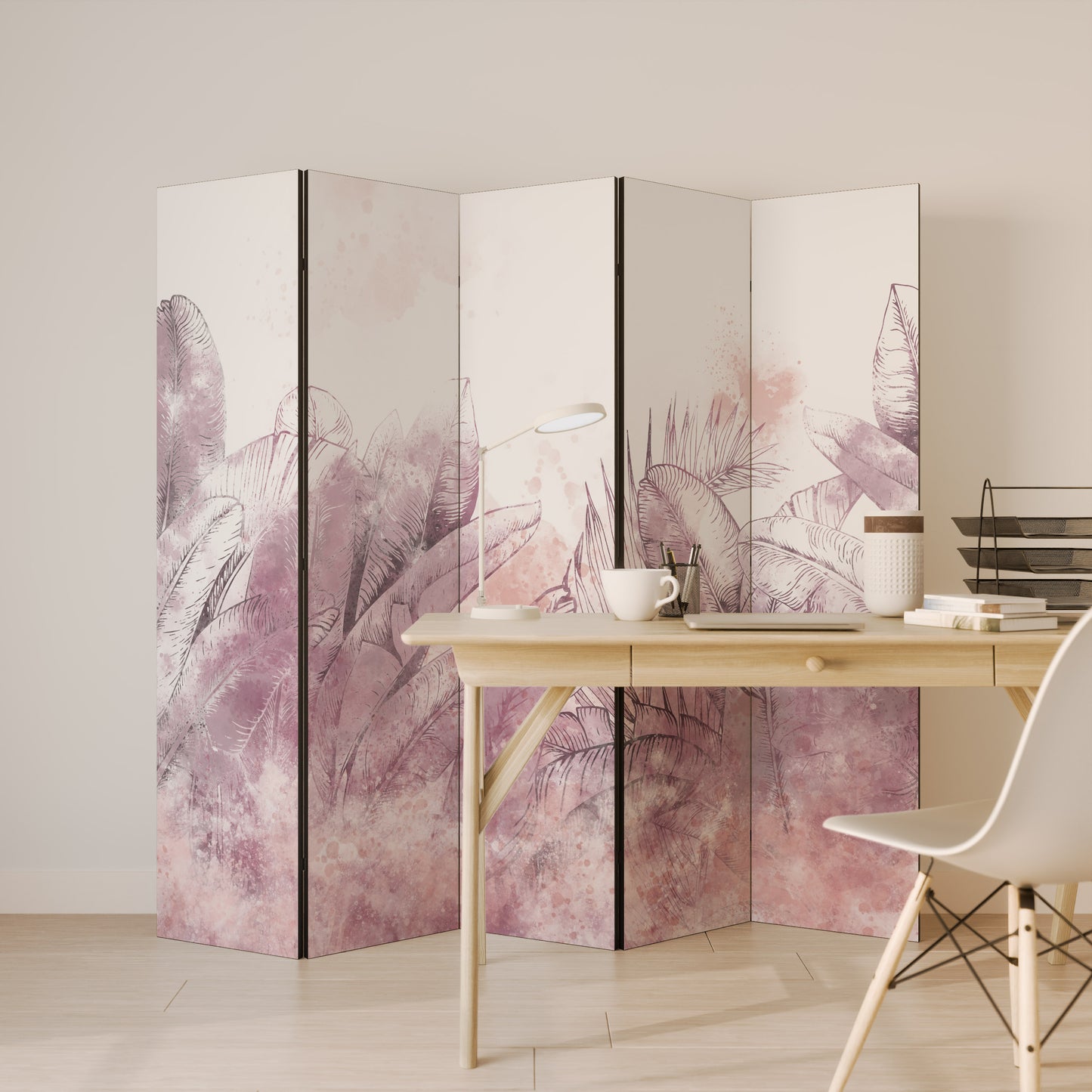 Divisorio decorativo per ambienti a 5 pannelli TROPICAL GLAM