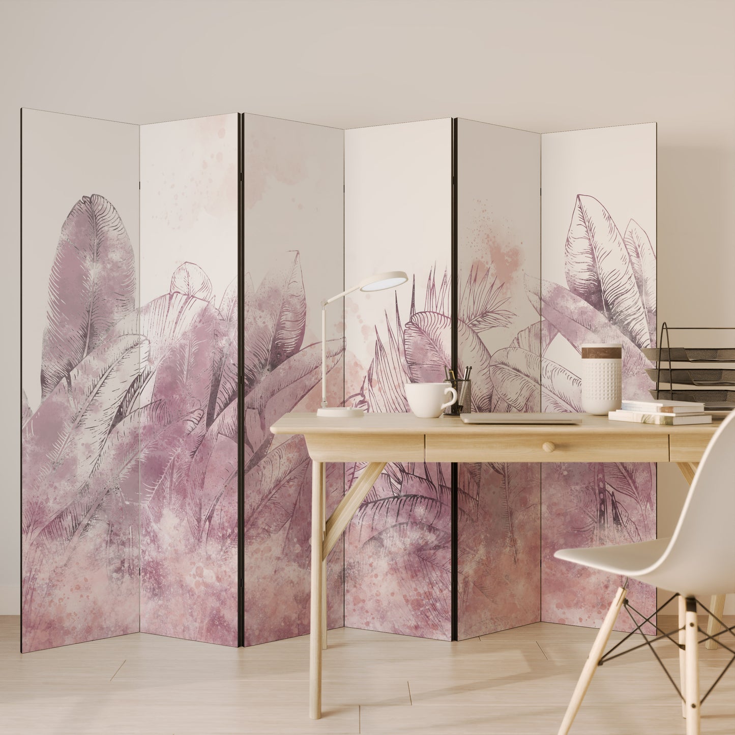 Divisorio decorativo per ambienti a 6 pannelli TROPICAL GLAM