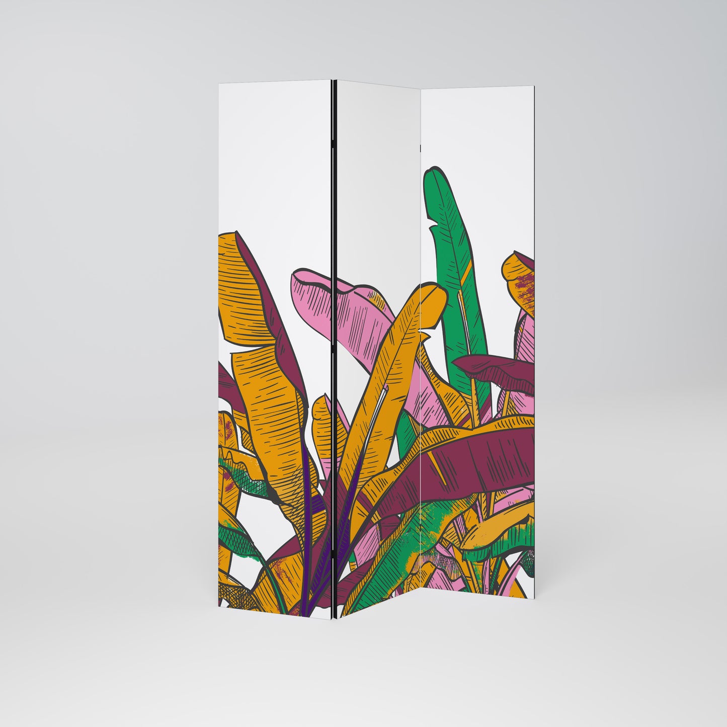 Divisorio decorativo per ambienti a 3 pannelli TROPICAL GLOW