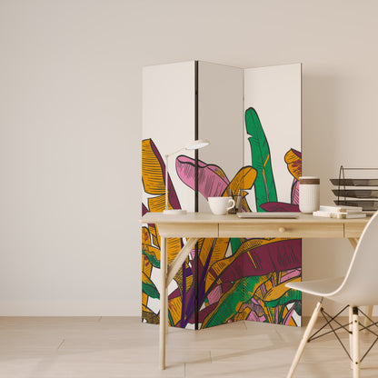 Divisorio decorativo per ambienti a 3 pannelli TROPICAL GLOW