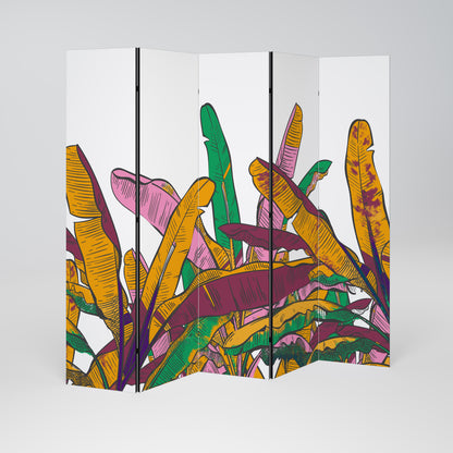 Divisorio decorativo per ambienti a 5 pannelli TROPICAL GLOW