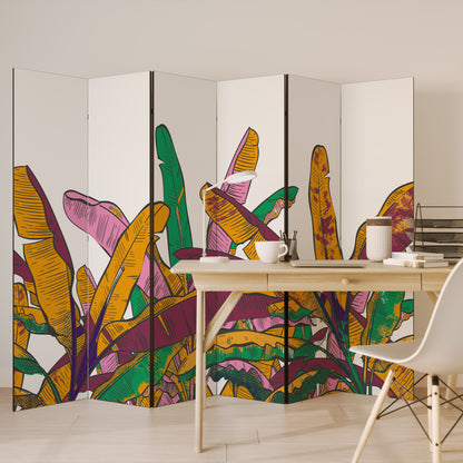 Divisorio decorativo per ambienti a 6 pannelli TROPICAL GLOW