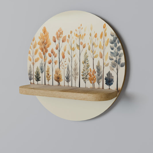 AUTUMN FOREST Mensola rotonda in effetto rovere