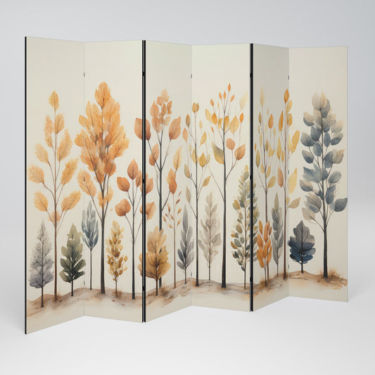 AUTUMN FOREST Divisorio decorativo per ambienti a 6 pannelli