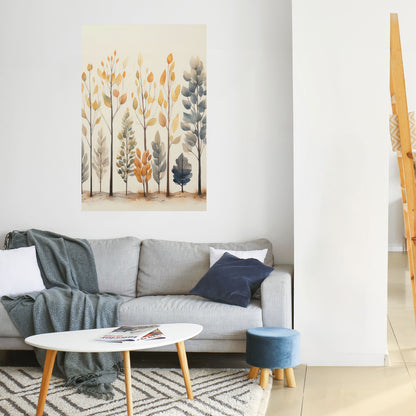 Poster verticale staccabile e attaccabile "FORESTA AUTUNNALE"