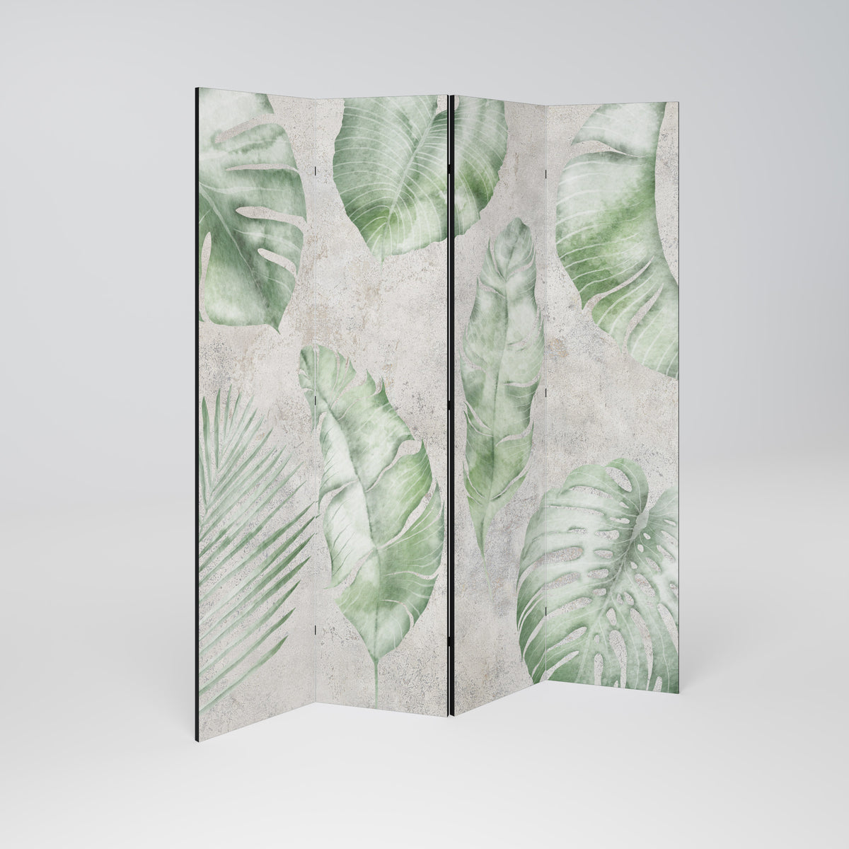 LUSH LEAF WHISPERS Paravento Decorativo a 4 Pannelli