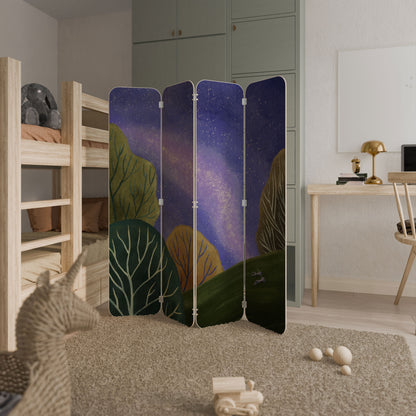STARLIT VIBE Divisorio per ambienti in compensato a 4 pannelli