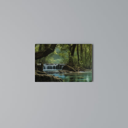 TRANQUIL WATERFALL ESCAPE Stampa su tela orizzontale