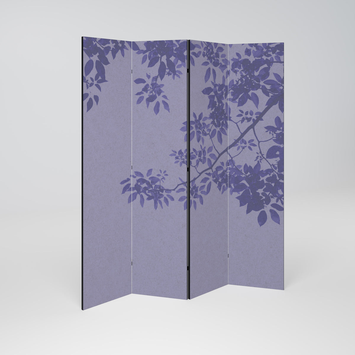 ELEGANT LEAFY VEIL Decorative 4-Panel Room Divider