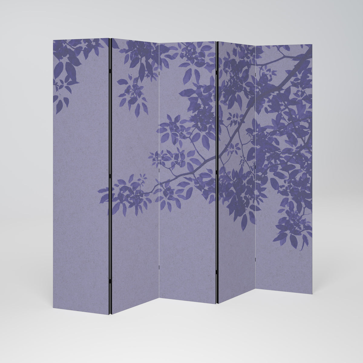 ELEGANT LEAFY VEIL Paravento Decorativo a 5 Pannelli