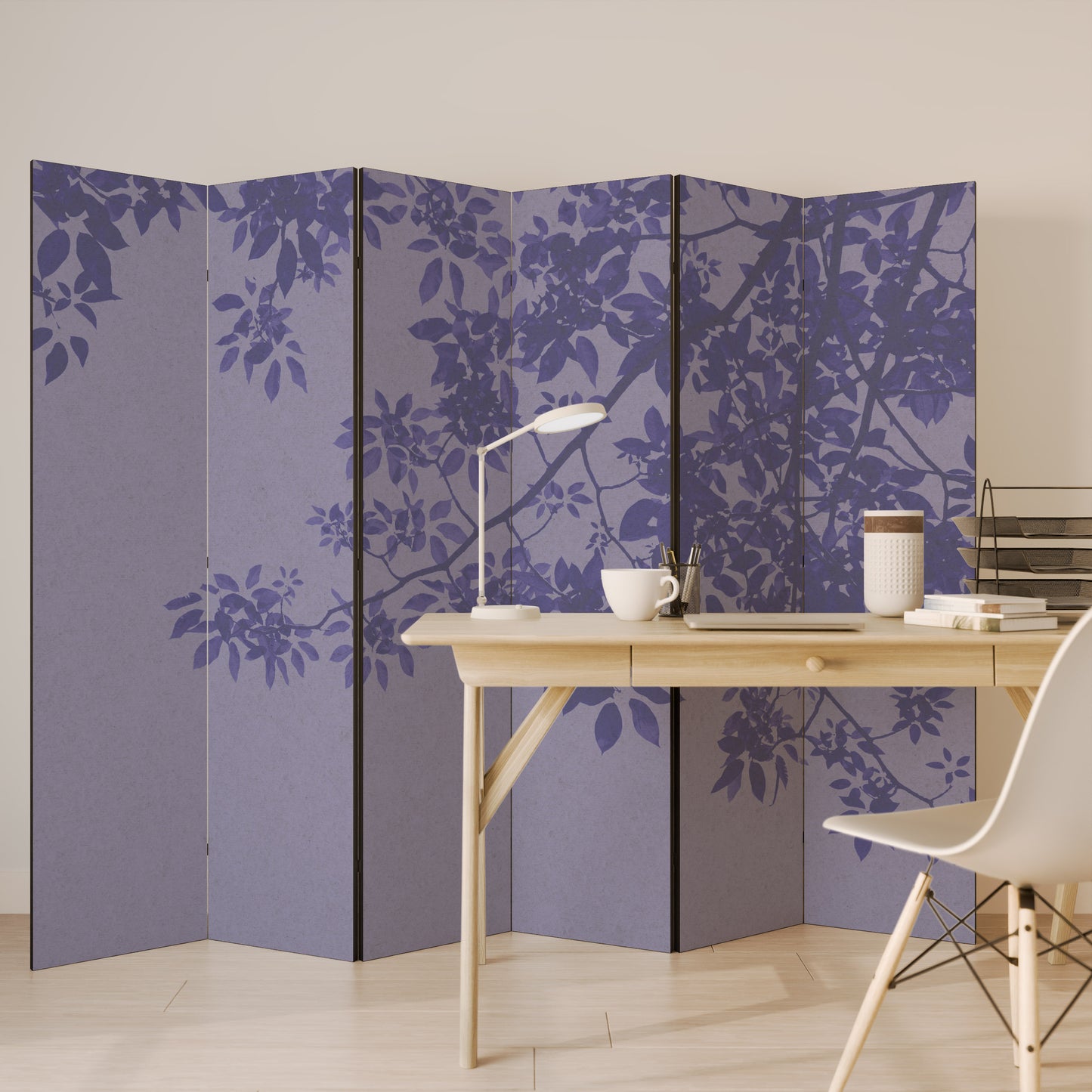 ELEGANTE VELO DI FOGLIA Divisorio decorativo per ambienti a 6 pannelli
