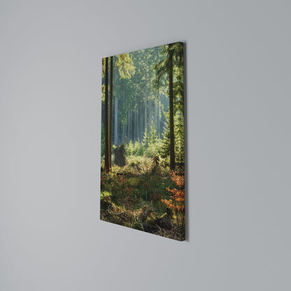 SUNLIT FOREST SERENADE Stampa su Tela Verticale