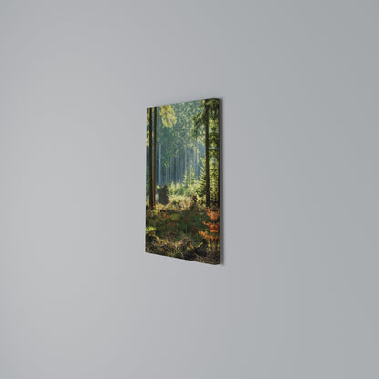 SUNLIT FOREST SERENADE Stampa su Tela Verticale