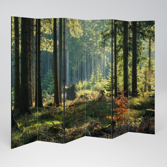 Serenata decorativa per ambienti a 6 pannelli SUNLIT FOREST SERENADE