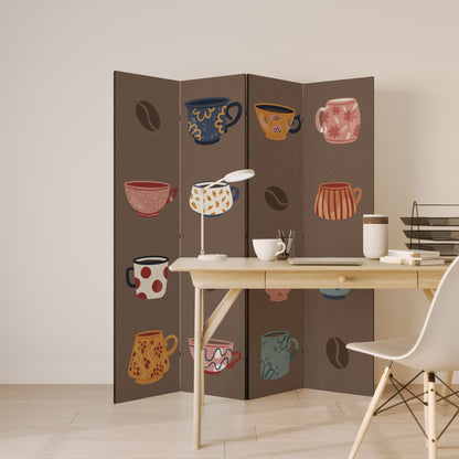 COFFEE BREAK - Divisorio decorativo per ambienti a 4 pannelli