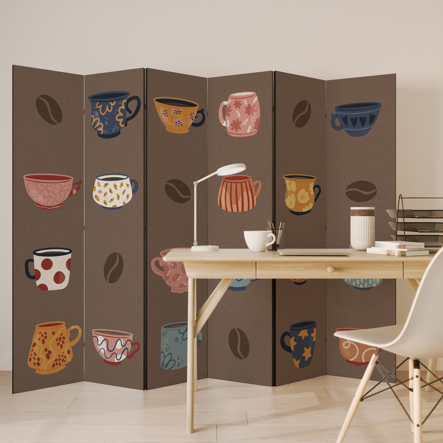 COFFEE BREAK - Divisorio decorativo per ambienti a 6 pannelli