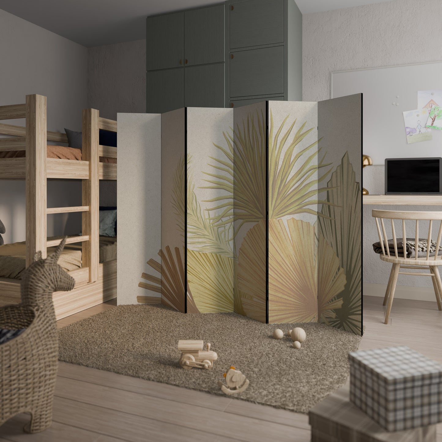 Divisorio decorativo per ambienti a 6 pannelli TROPICAL OUTBREAK