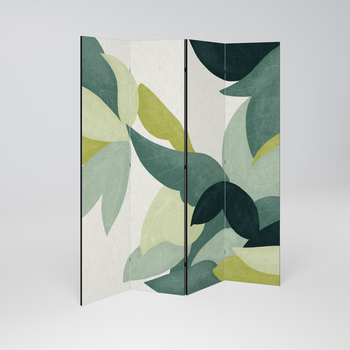 LEAFY VIBRATION Paravento Decorativo a 4 Pannelli