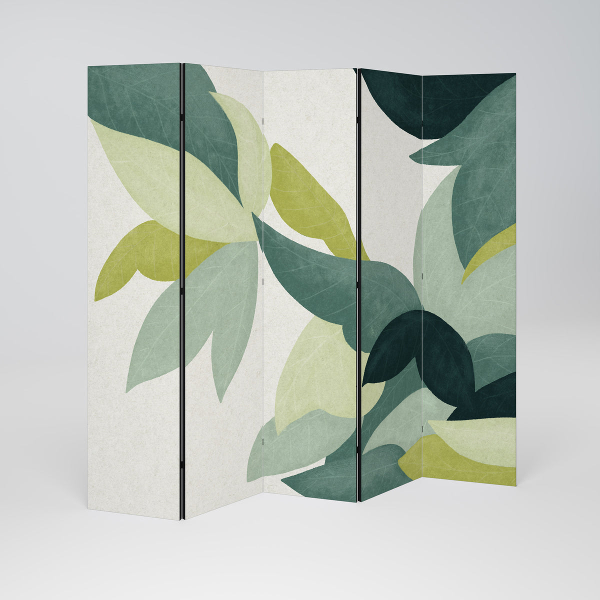 LEAFY VIBRATION Paravento Decorativo a 5 Pannelli