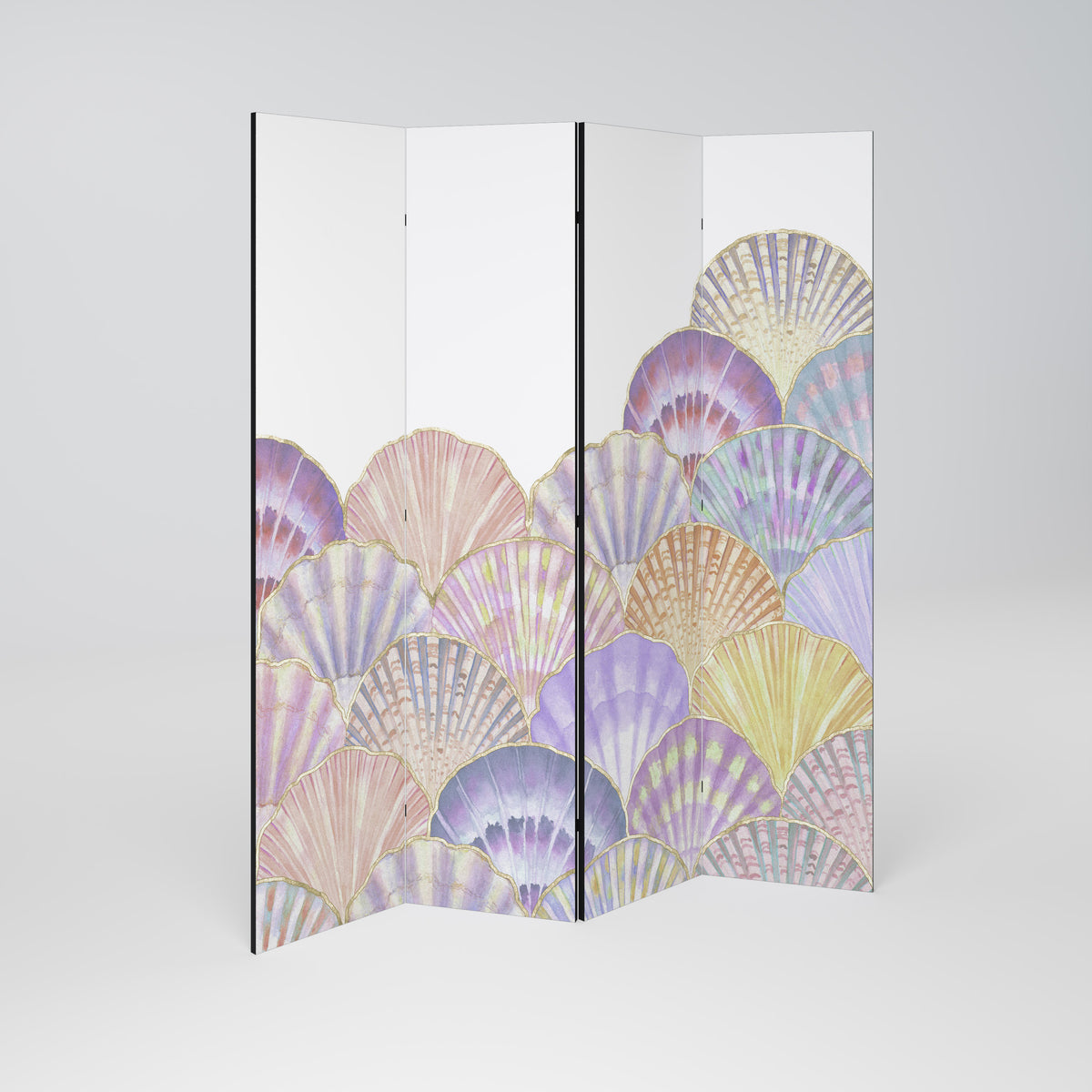 PASTEL OCEAN DREAMS Decorative 4-Panel Room Divider