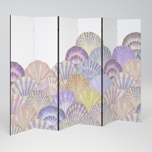 PASTEL OCEAN DREAMS Divisorio decorativo per ambienti a 6 pannelli