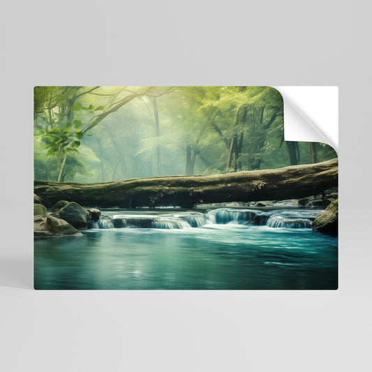 Poster orizzontale staccabile e attaccabile DREAMY WATERFALL GLIMMER