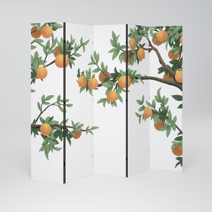 SPLENDIDO divisorio decorativo a 5 pannelli ARANCIONE