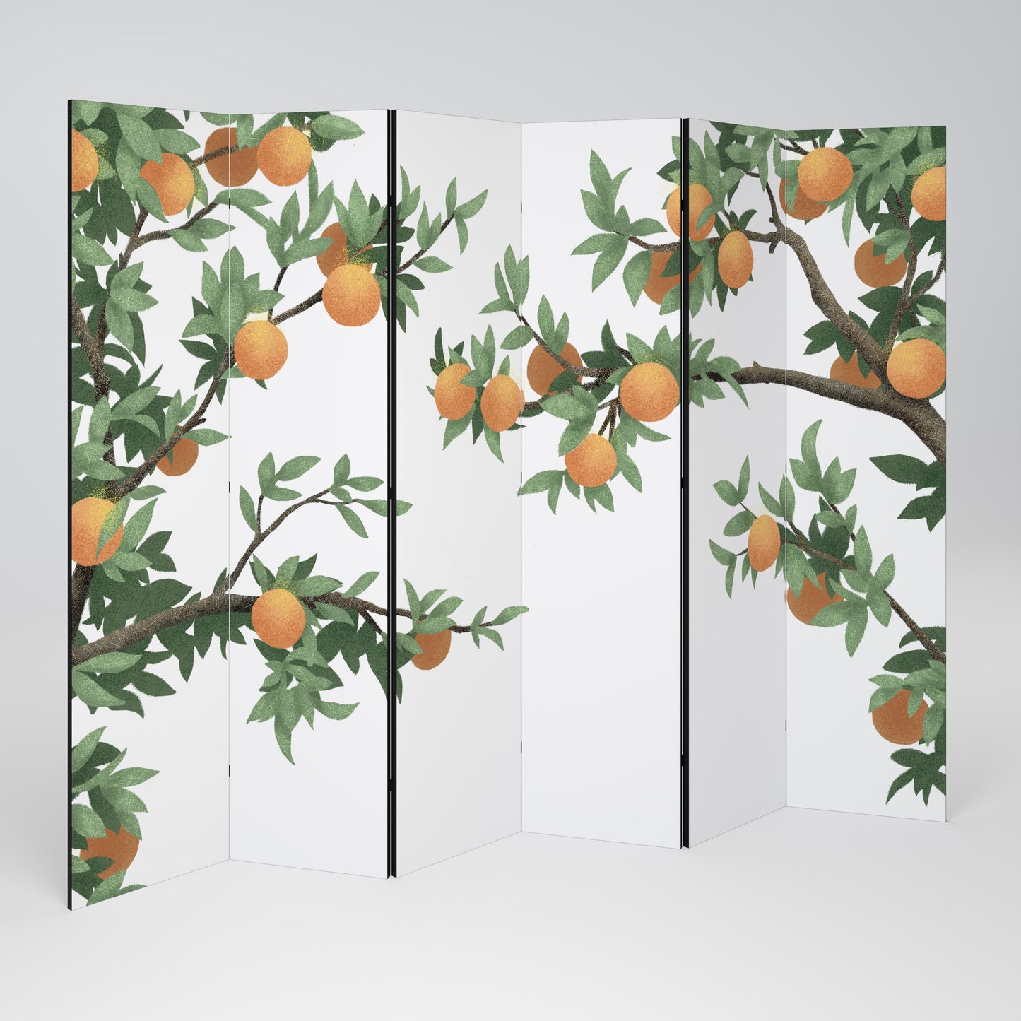 SPLENDIDO divisorio decorativo a 6 pannelli ARANCIONE
