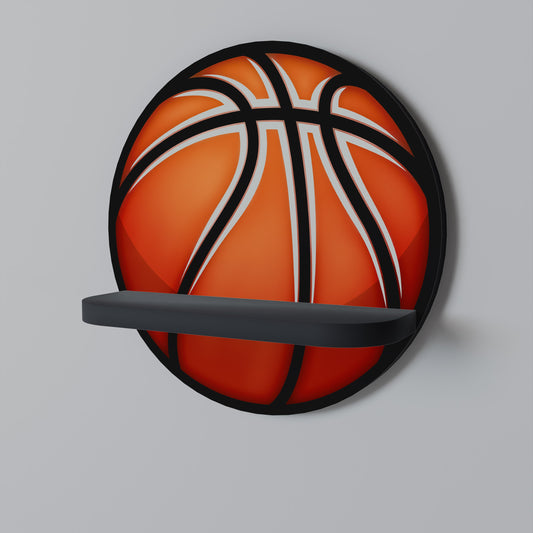 BASKETBALL LUST Mensola rotonda per arte in finitura nera