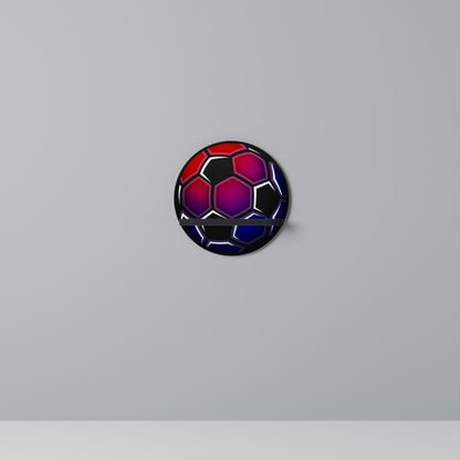FOOTBALL DREAM Round Art Shelf In Black Finish