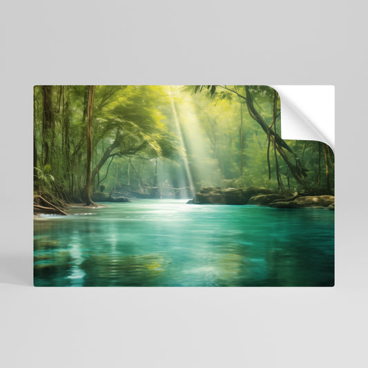 RIFLESSIONI SERENE Poster orizzontale staccabile e attaccabile