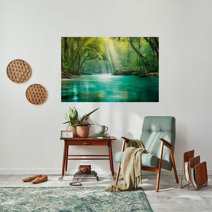 RIFLESSIONI SERENE Poster orizzontale staccabile e attaccabile