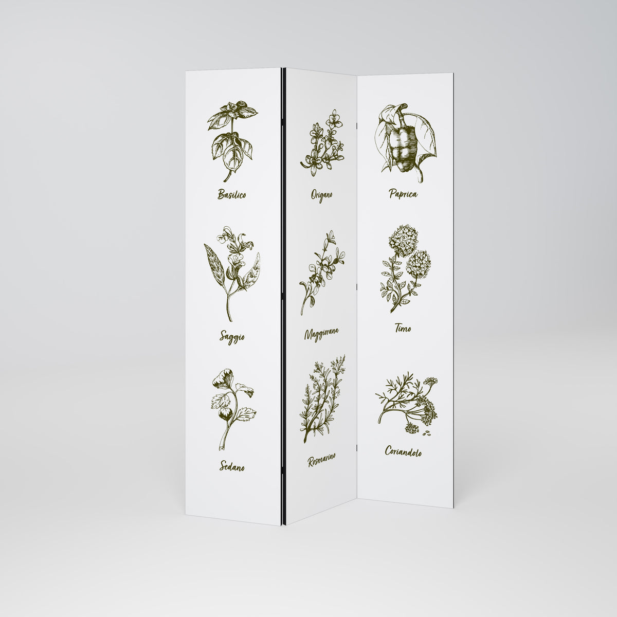 HERBAL FINESSE - IT Paravento Decorativo a 3 Pannelli