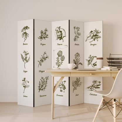 HERBAL FINESSE - IT Divisorio decorativo per ambienti a 5 pannelli
