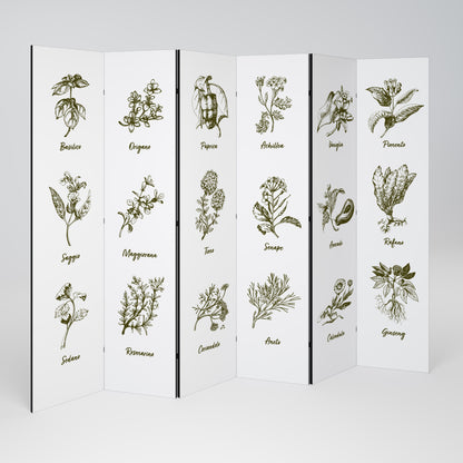 HERBAL FINESSE - IT Divisorio decorativo per ambienti a 6 pannelli