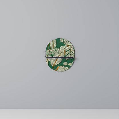 VERDANT PLEASURES Oval Art Shelf In Black Finish
