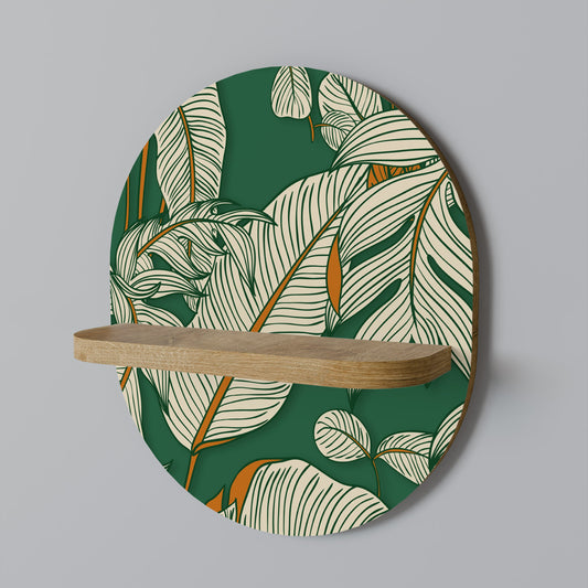 VERDANT PLEASURES Mensola ovale per opere d'arte in effetto rovere
