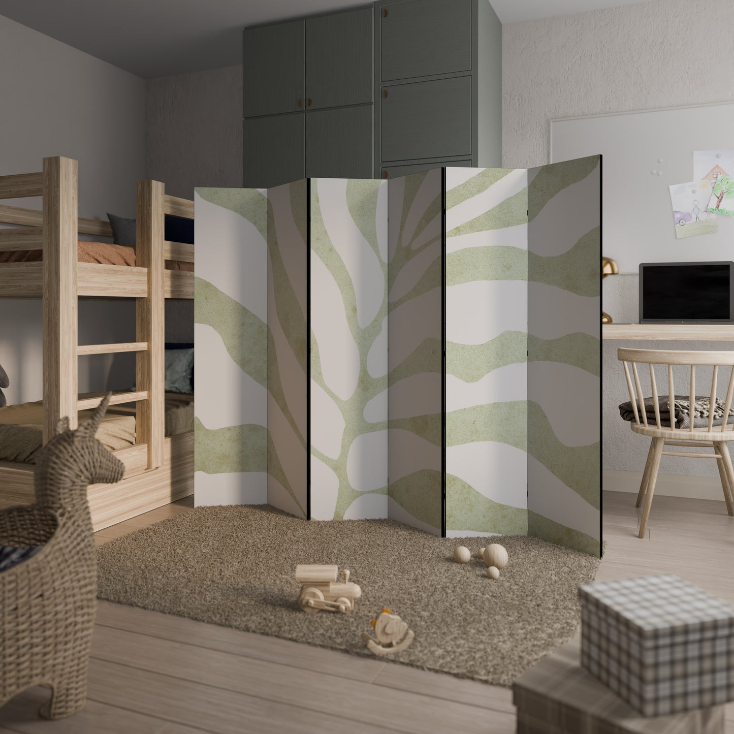 BOTANICAL SPARK Divisorio decorativo per ambienti a 6 pannelli