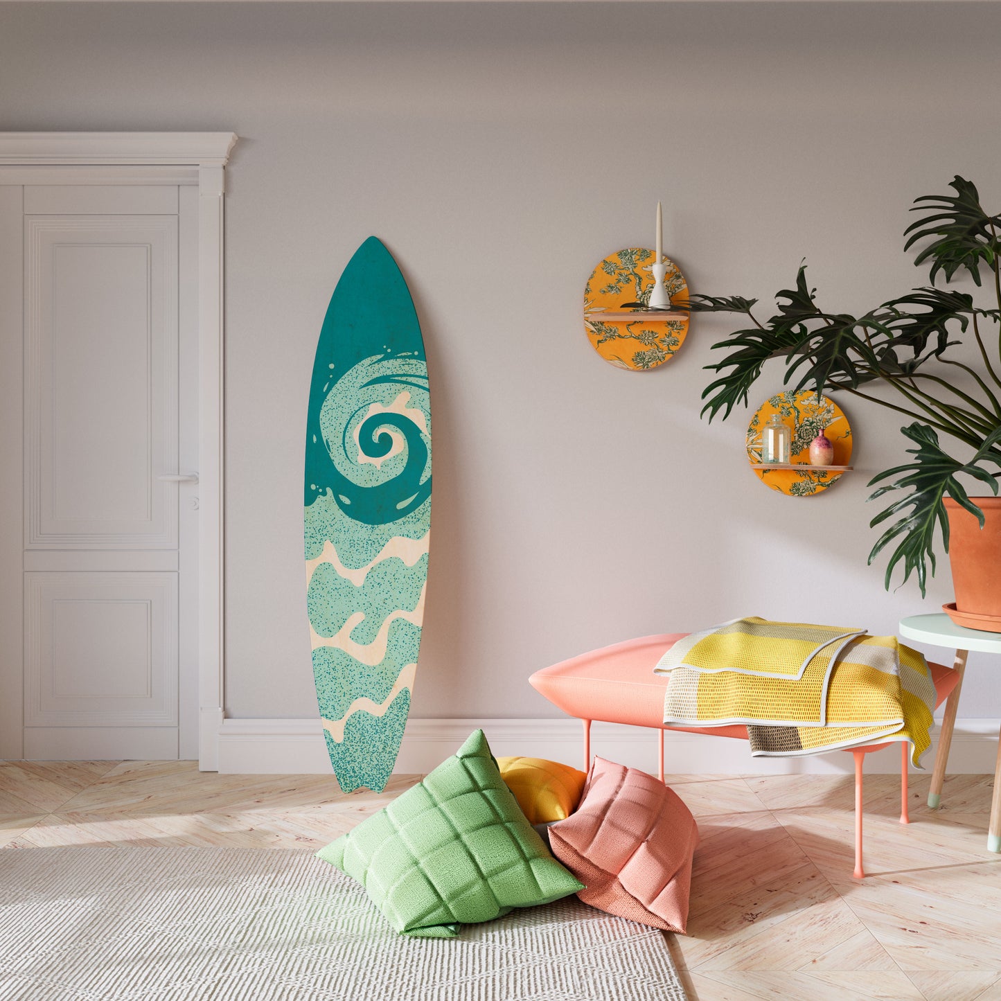 AQUA HELIX Surfboard Decorative Panel