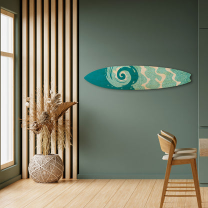 AQUA HELIX Surfboard Decorative Panel