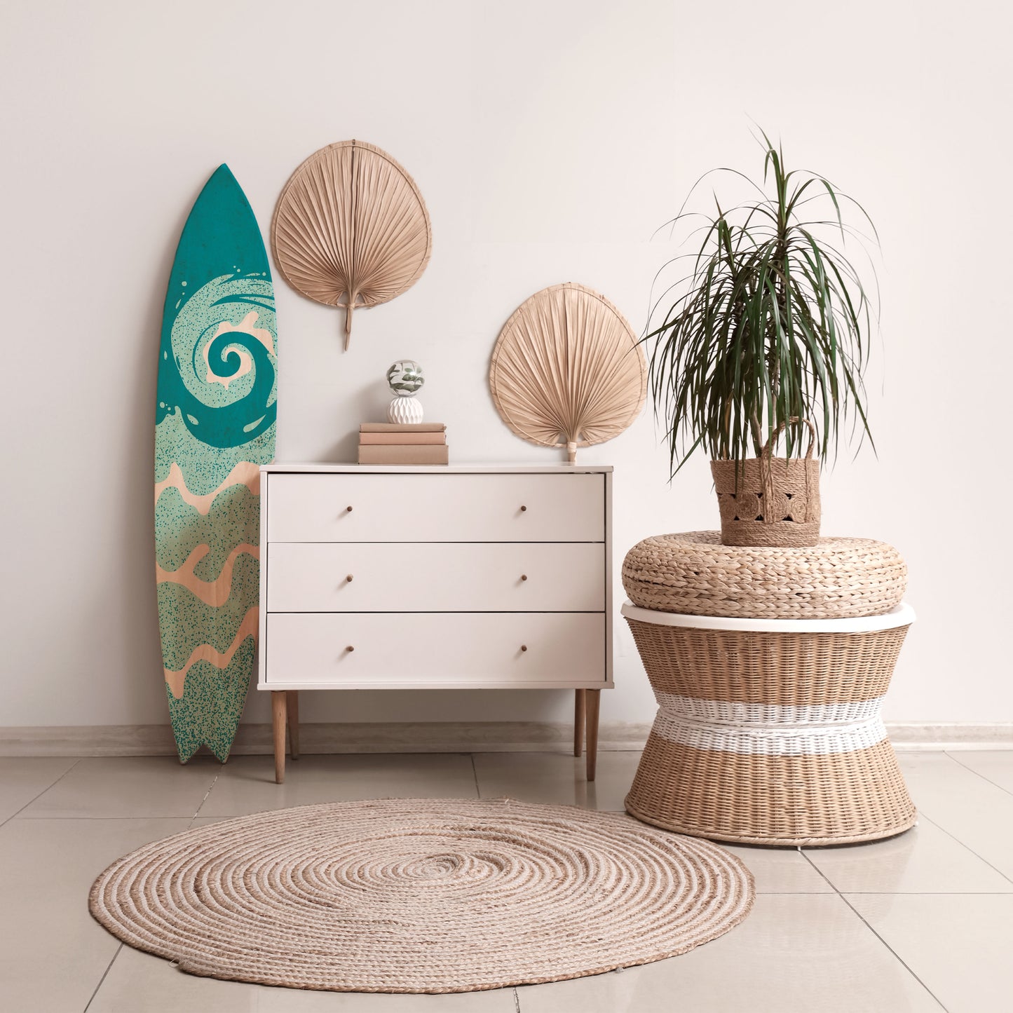AQUA HELIX Decorative Plywood Surfboard