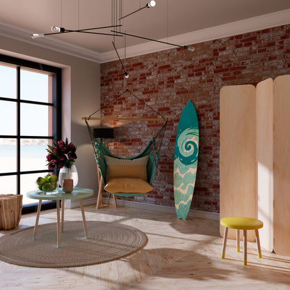 AQUA HELIX Decorative Plywood Surfboard