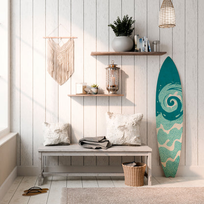 AQUA HELIX Decorative Plywood Surfboard