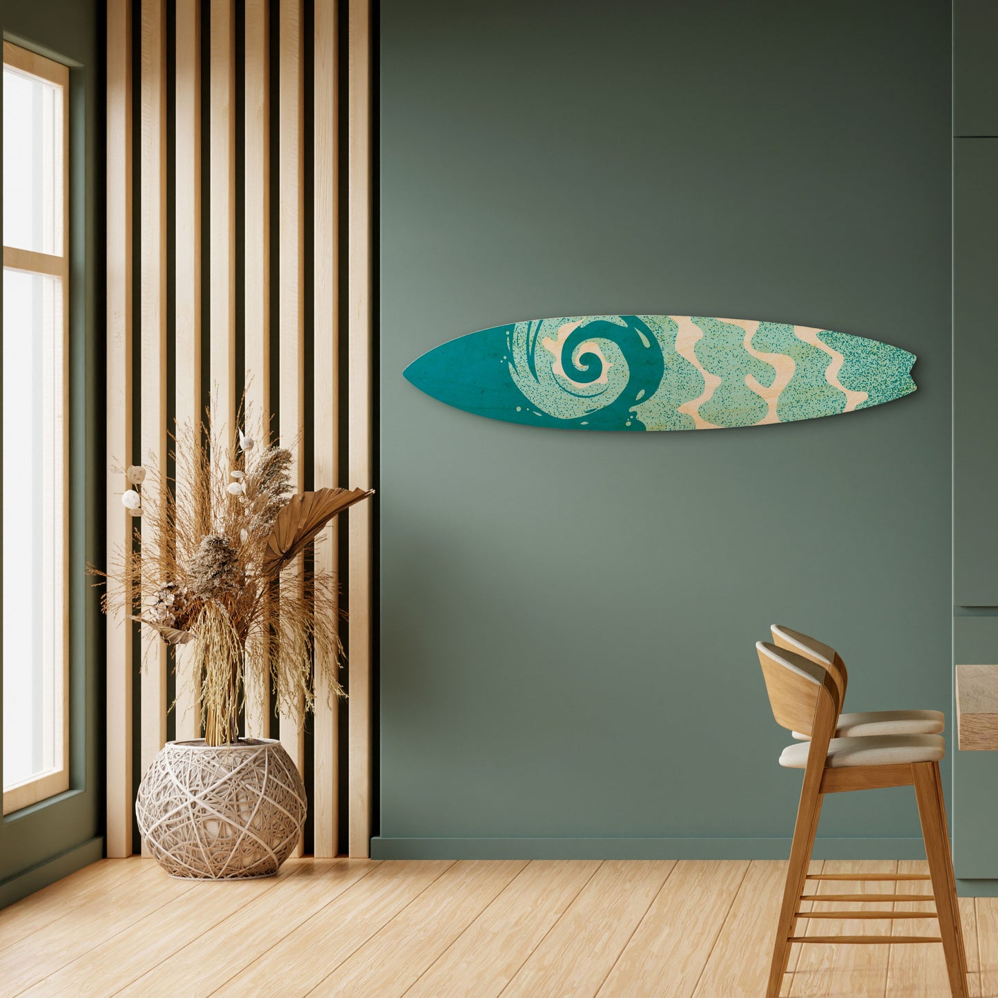 AQUA HELIX Decorative Plywood Surfboard