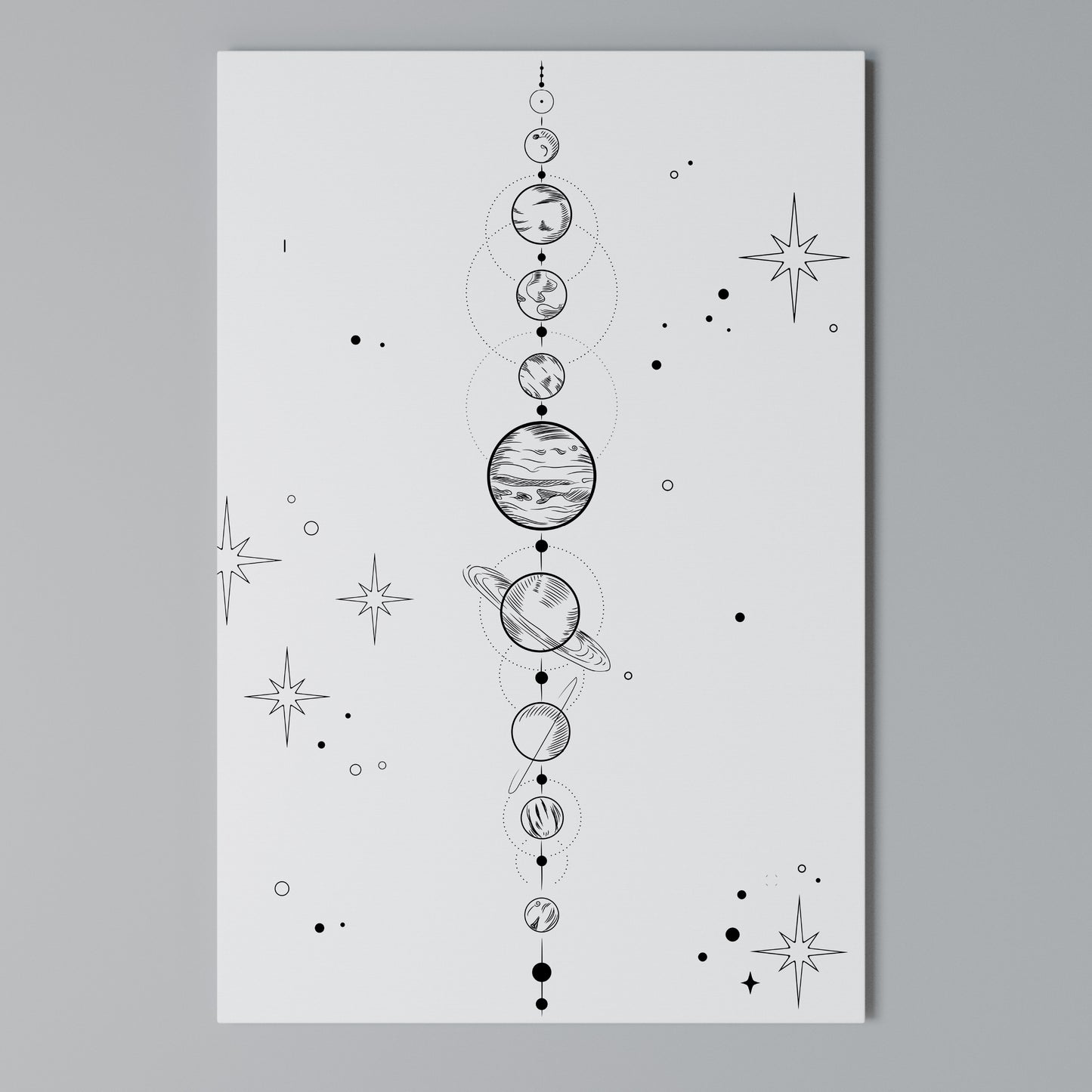 GALAXY OUTLINE Stampa su Tela Verticale
