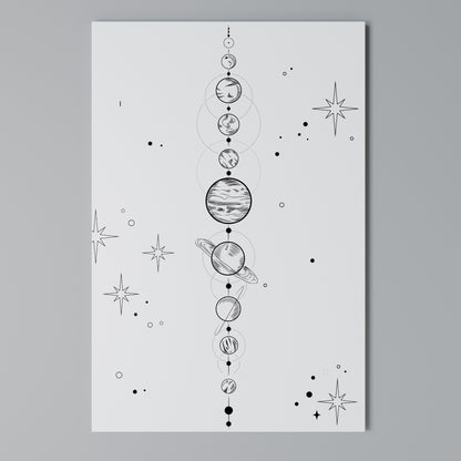 GALAXY OUTLINE Stampa su Tela Verticale