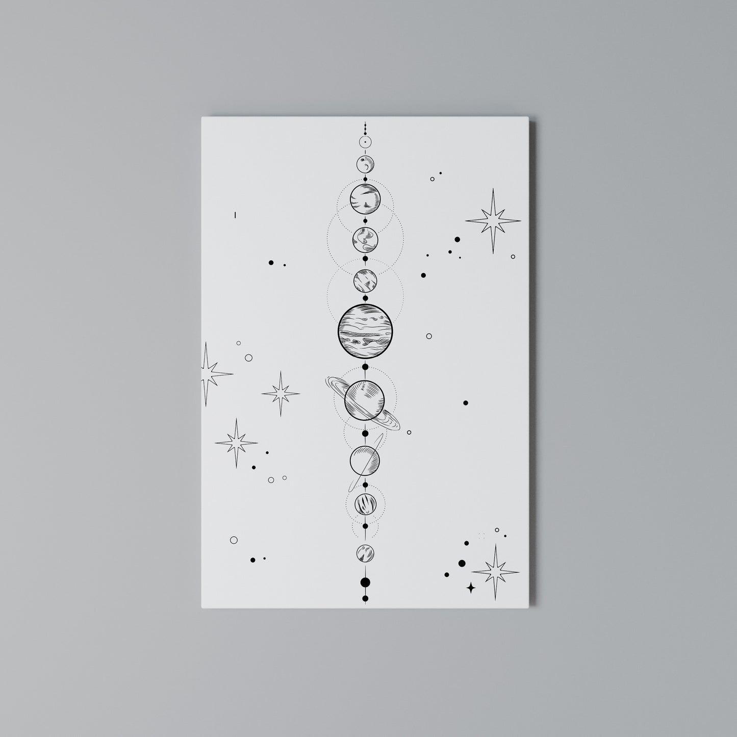 GALAXY OUTLINE Stampa su Tela Verticale