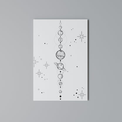 GALAXY OUTLINE Stampa su Tela Verticale