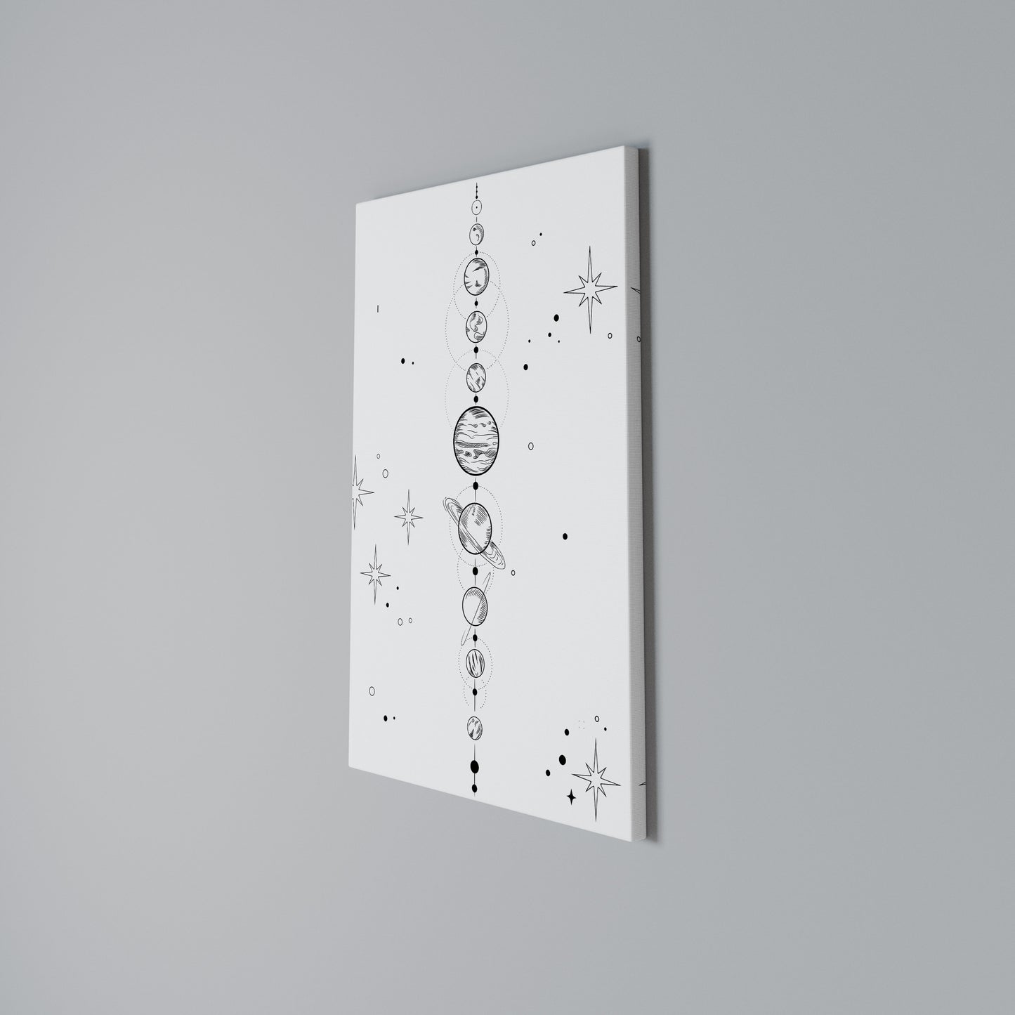GALAXY OUTLINE Stampa su Tela Verticale